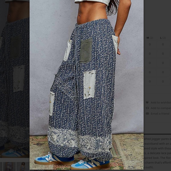 POL “ Haiti 2 “ POL Gauze Joggers with Embroidered Detail 41 - Picture 2 of 5